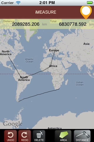 Finger Measure - Map Area & Distance Measurement screenshot 2