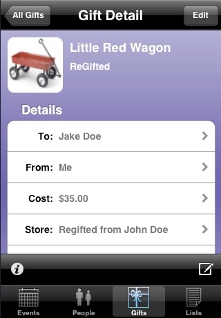 Gift Track - Planner, Reminder, and List Maker iPhone screenshot 2 - Productivity app