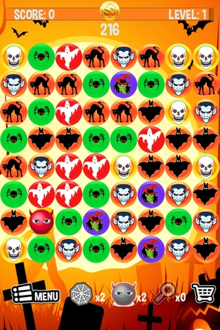 Spooky Spells Top Match 3 Mania Puzzle Game screenshot 2