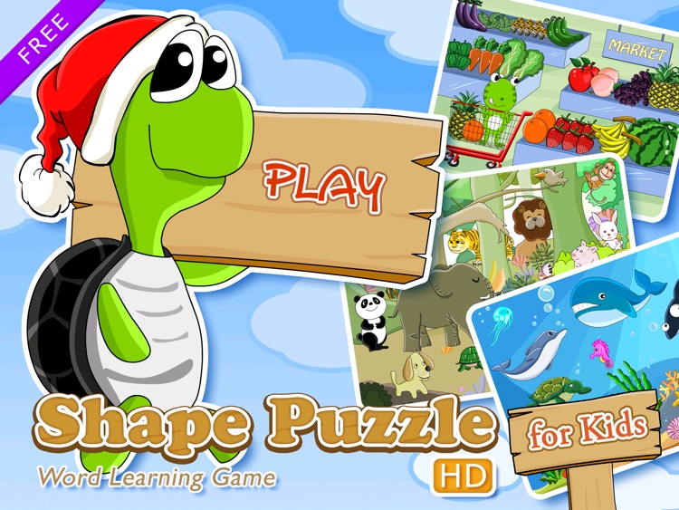 Shape Puzzle HD Free - Word Learning Game for Kids
