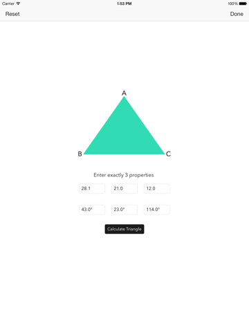 Screenshot #6 pour Triangle Solver for iOS 7