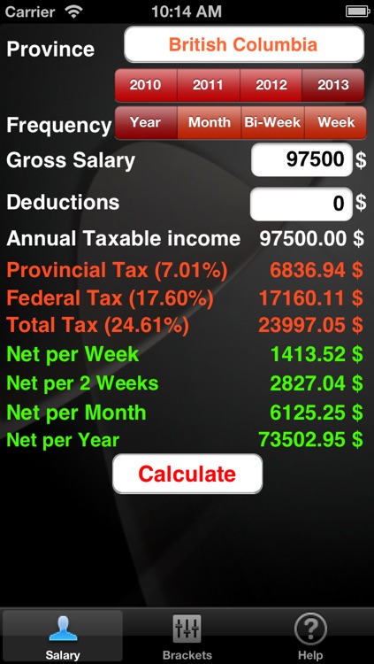 CaTax - Salary Tax Calculator