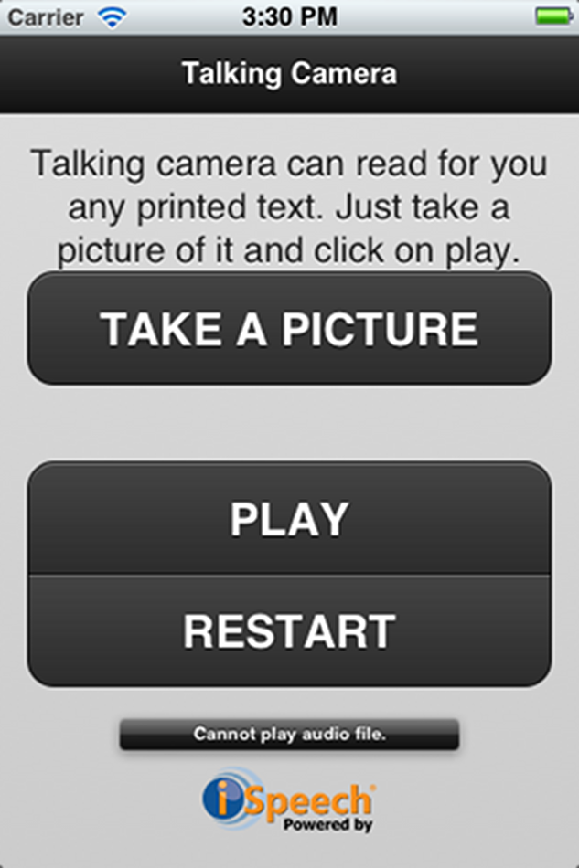 Talking Camera - for visually impaired/blind - 1.0 - (iOS)