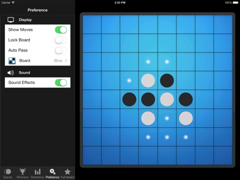 Blue Reversi HD Lite screenshot 4