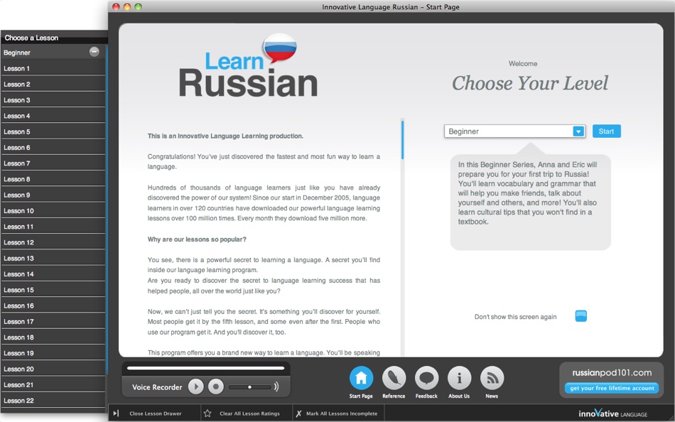 Learn Russian - Beginner (Lessons 1 to 25) for Mac OS X - 2.3 - (macOS)