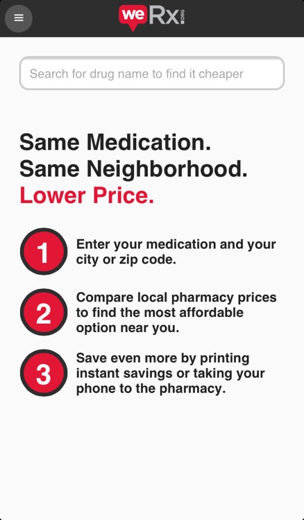WeRx: Prescription Medication Price Transparency & Savings