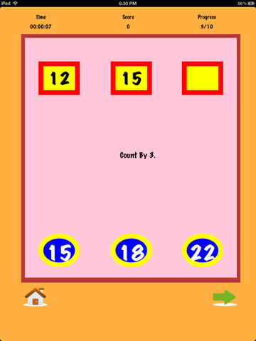 Screenshot #6 pour A Number Math App - practice basic elementary number facts for kindergarten, 1st and 2nd grade kids - FREE