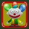 The happy circus clown has to find all happy faces and get to the circus tent before the sad Pierrot clown does