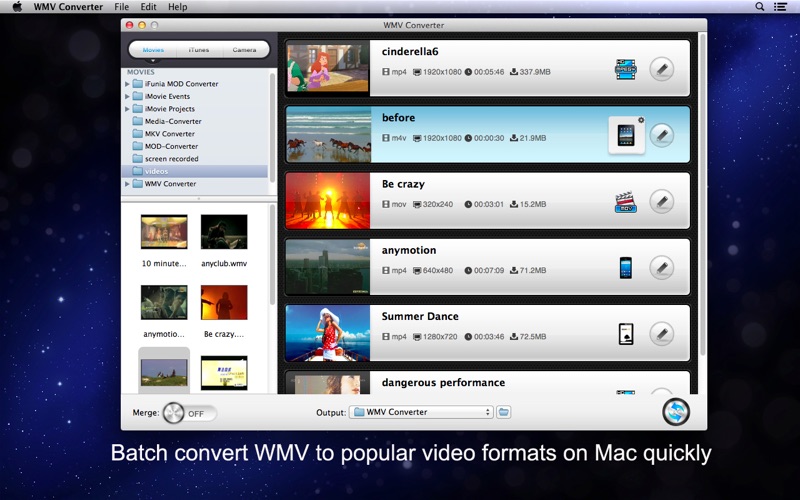 Screenshot #1 pour WMV Converter