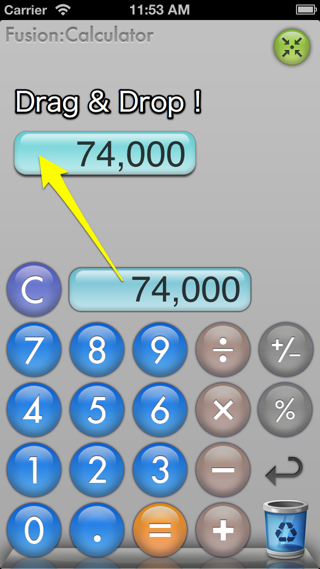 Screenshot #1 pour FusionCalc Lite