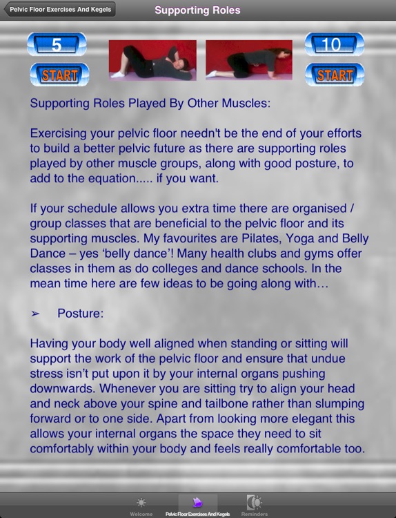 Pelvic Floor And Kegal Exercises For iPad