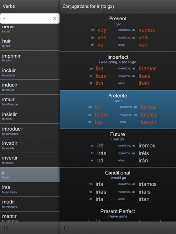 Spanish Verb Conjugation screenshot 2