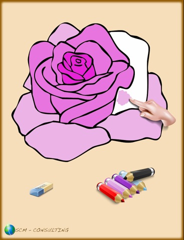 Livre de Coloriages pour les filles pour iPad avec des crayons de couleurs - 36 dessins à colorier avec des princesses, des fées, des chevaux et plus - HD screenshot 3