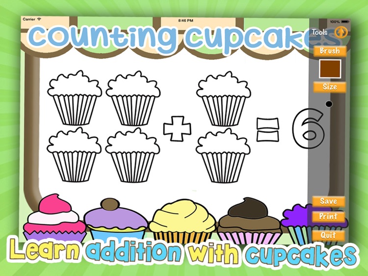 Counting Cupcakes - A Sweet Addition Paint and Color Book screenshot-3