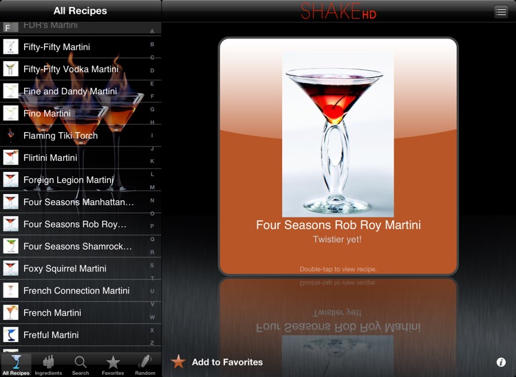 SHAKE-HD - Martini Recipes