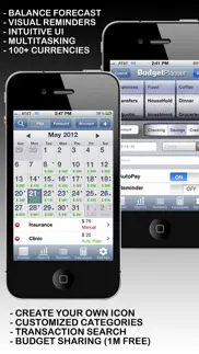 budget planner & web sync (income and expense balance calendar) iphone screenshot 1
