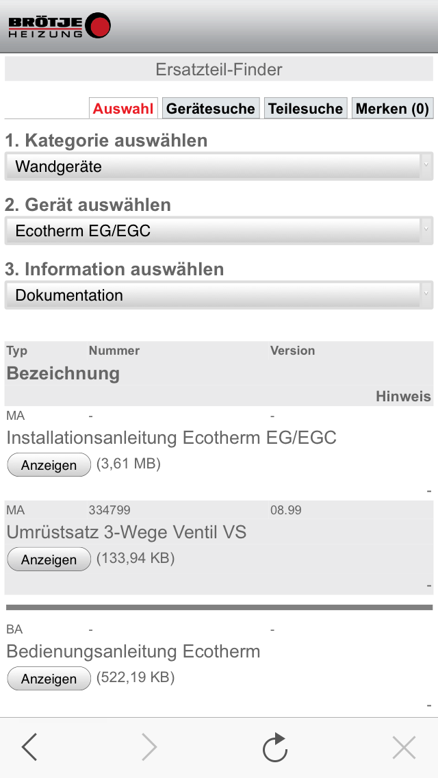 Screenshot #2 pour BROETJE Ersatzteil App