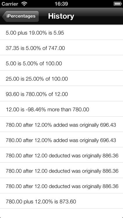 iPercentages - Percent Calculator
