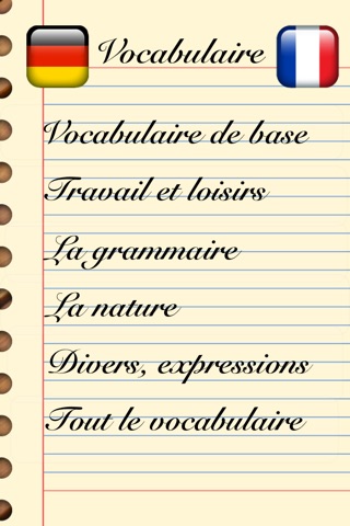 Vocabulaire Allemand - Français - Flashcards screenshot 2