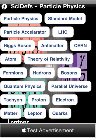 SciDefs Lite - Particle Physics (iAd Supported) screenshot 2