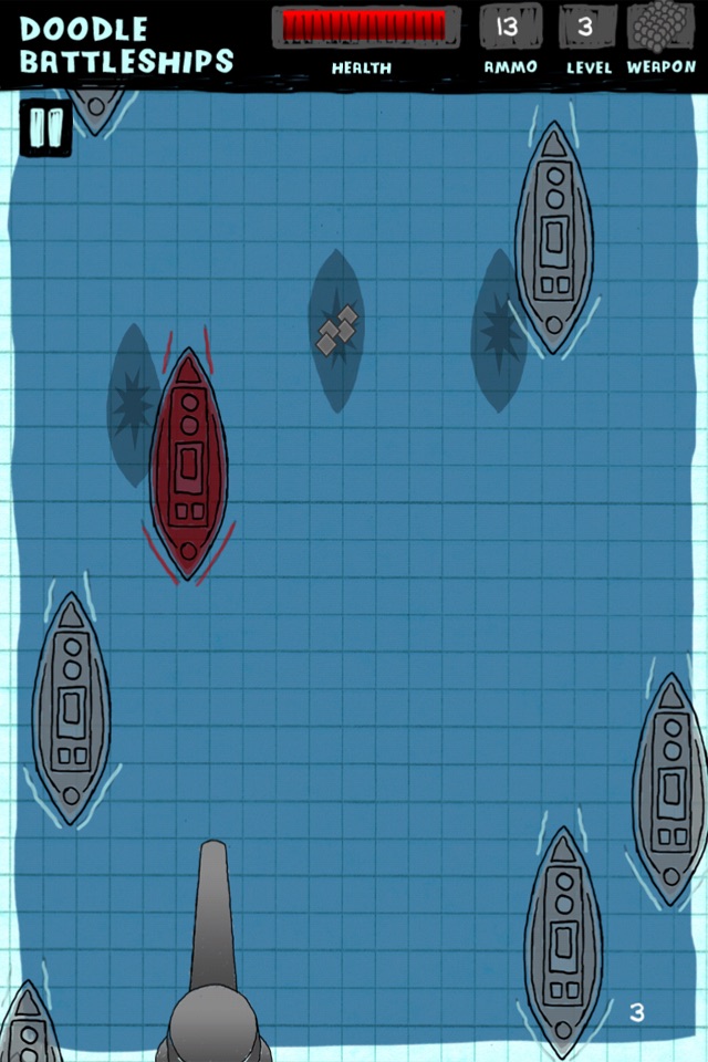 Doodle Battleships Free - Fun Shooting Warship Adventure Battleship Game screenshot 3