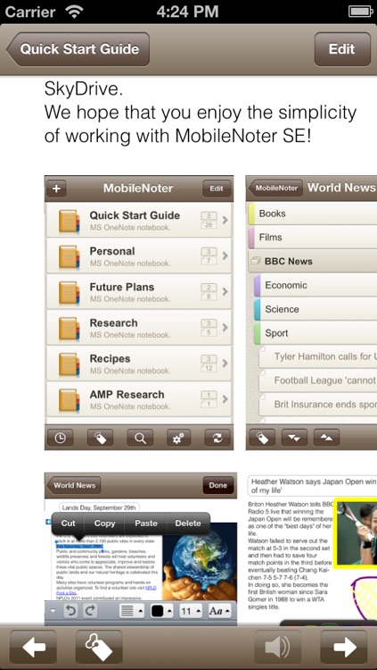 MobileNoter SE screenshot-3