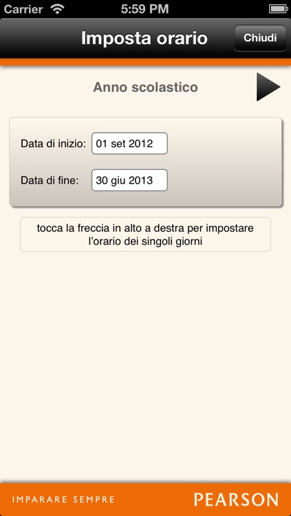 Orario Scuola Pearson - Studente