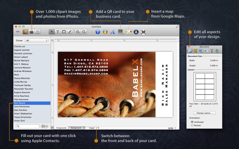 Business Card Composer 5 Vorschaubild 2