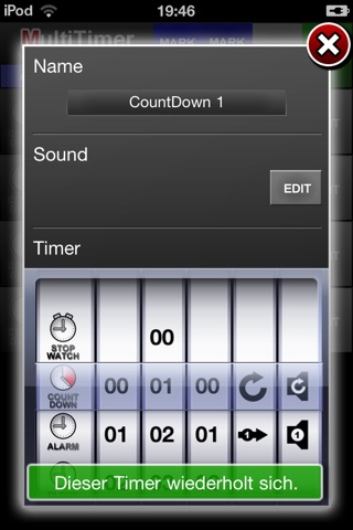 Multitimer - Unbegrenzte Countdowns, Stopuhren, Wecker und Zeitanzeigen screenshot 2