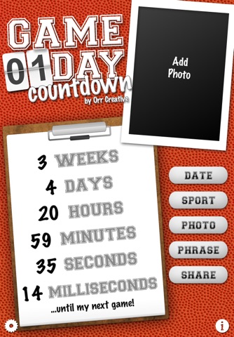 Game Day Sports Countdown screenshot 2
