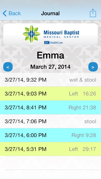 MoBap Baby Feeding Log