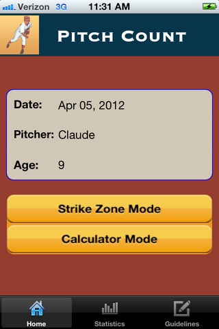 Pitch Count App screenshot 4