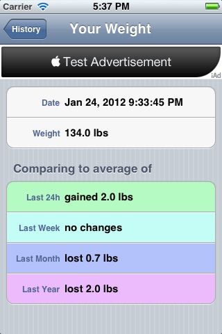 My Simple Weight Memory screenshot 3