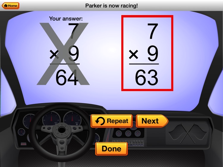 RE@L Raceway Math: Multiplication Facts screenshot-3