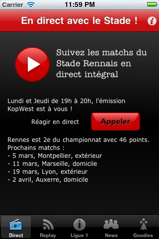 Kop West Rennes screenshot 2