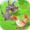 The old wolf wanner to eat chicken again