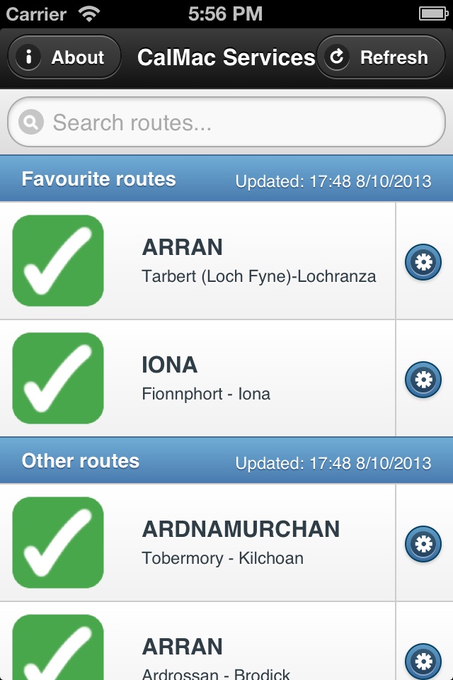 CalMac Status screenshot 3