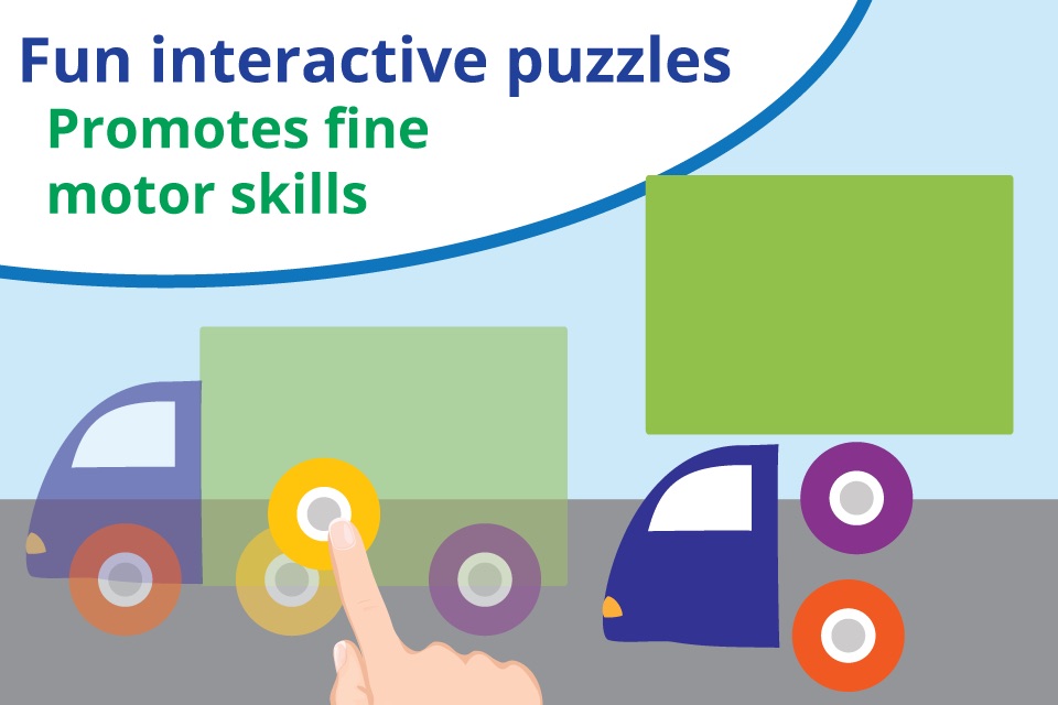 Cars and Trucks free: preschool toddler shapes, colors, puzzles screenshot 4