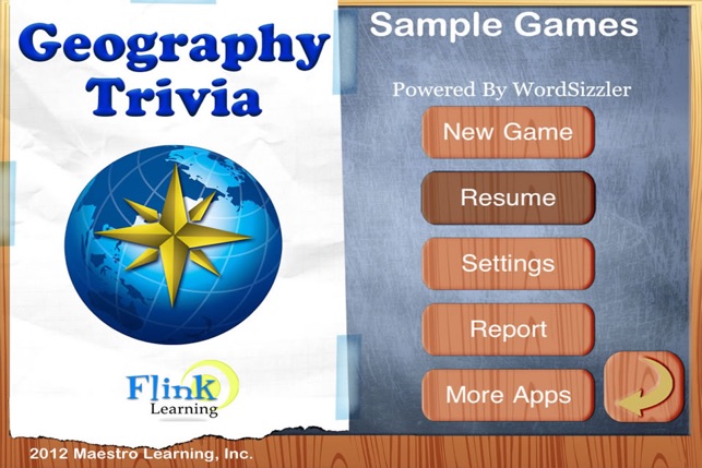 Geography Trivia - Powered by Wordsizzle