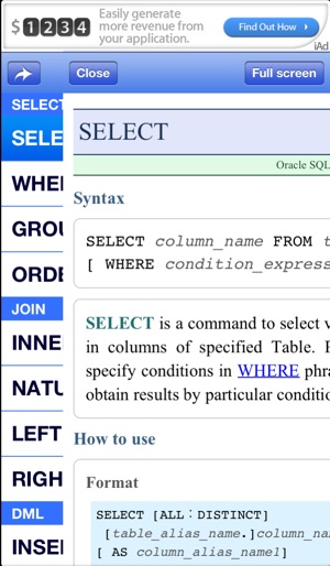 MINAMO Free : SQL Editor & Reference(圖5)-速報App