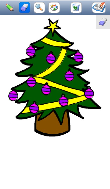 Christmas colorings for kids with colored pencils - 24 drawings to color with Santa Claus, christmas trees, elves, and more screenshot-3