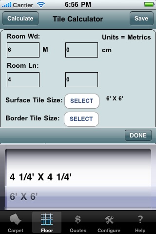 Carpet & Floor Calculator screenshot 2