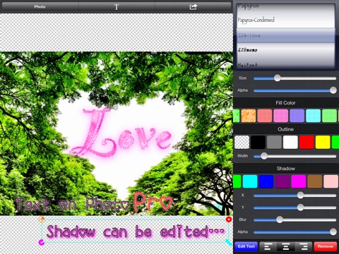 Text on Photo Pro for iPad screenshot 2
