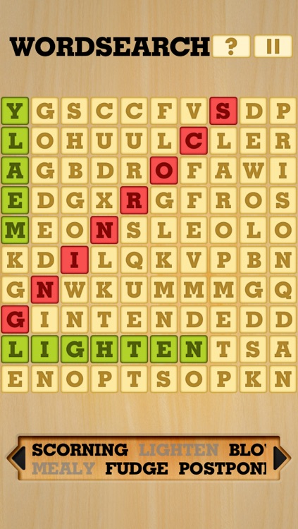 Word Search by Purple Buttons