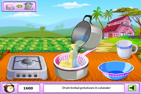 Young Girl Chef: Potato Pie -  A Potato Named Pou screenshot 4