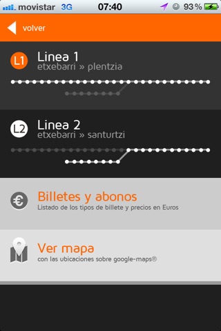 Horarios Metro Bilbao screenshot 2