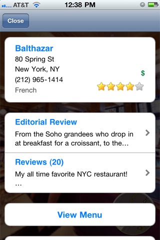 EveryScape Eats!, SoHo Edition screenshot 3