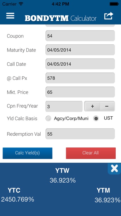 Bond YTM Calculator