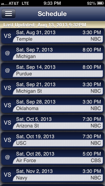 Notre Dame Football Live