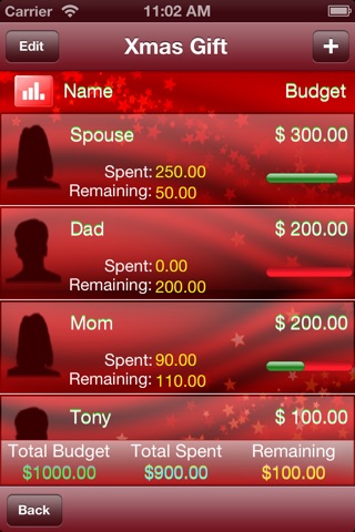 Xmas Budget screenshot 2
